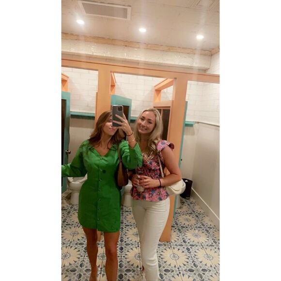 NANUSHKA Green 100% Cotton Shirt Plunge Neckline Halter Tie Alyssa Dress Size XL - Picture 11 of 11